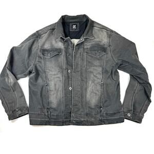 CR7 Cristiano Ronaldo Denim Jacket Men’s Size LARGE Grey Jean Trucker Style